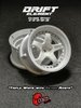 DS Racing Drift Element Wheels / Triple White with Silver Rivets