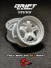 DS Racing Drift Element Wheels / Triple White with Gold Rivets