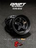 DS Racing Drift Element Wheels / Triple Black with Gold Rivets