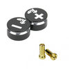 1up Racing LowPro Bullet Plug Grips – Black/Black + LowPro Bullet Plugs 5mm (2pcs)