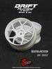 DS Racing Drift Feathery 5Y Spoke Wheel - White Matte Offset 6mm (2pcs)